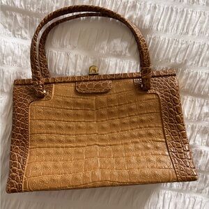 Vintage Rieke Satchel with Faux Crocodile Embossing